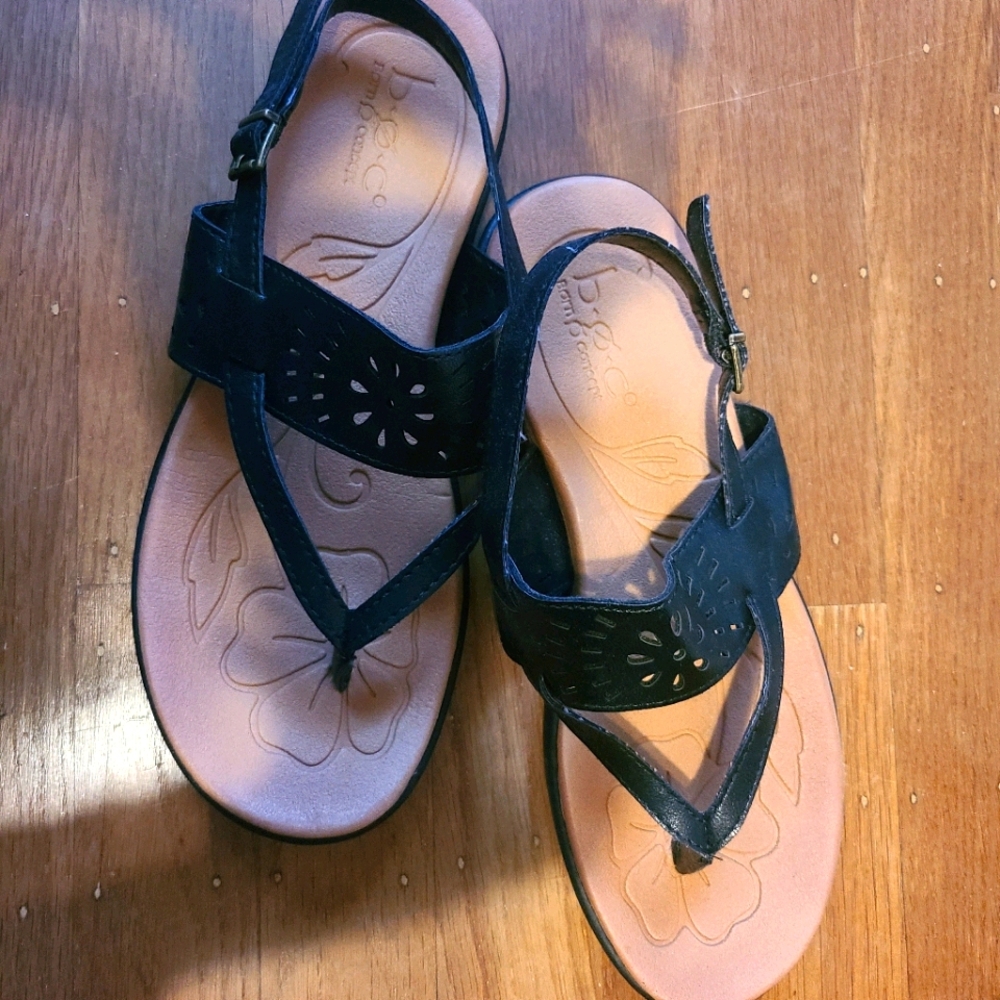 Black ankle strap sandals